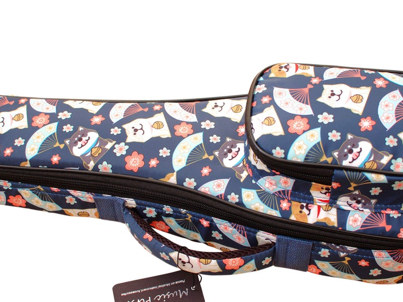 MUSIC FIRST Cute Cartoon Shiba Inu and Sakura Dog ukulele case ukulele bag ukulele cover, Original Design (Fit for 21 inch Soprano Ukulele, Blue) - Image 4